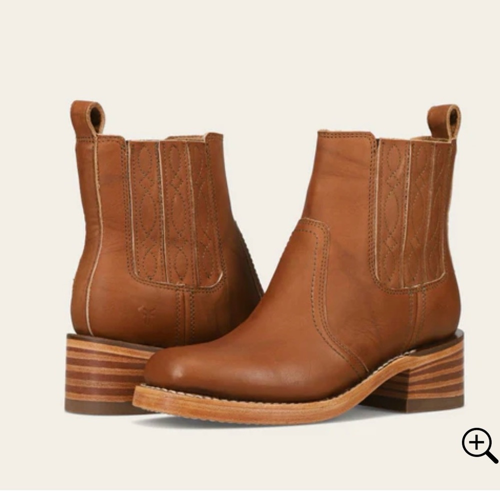 Frye Brown Leather Chelsea Ankle Boots